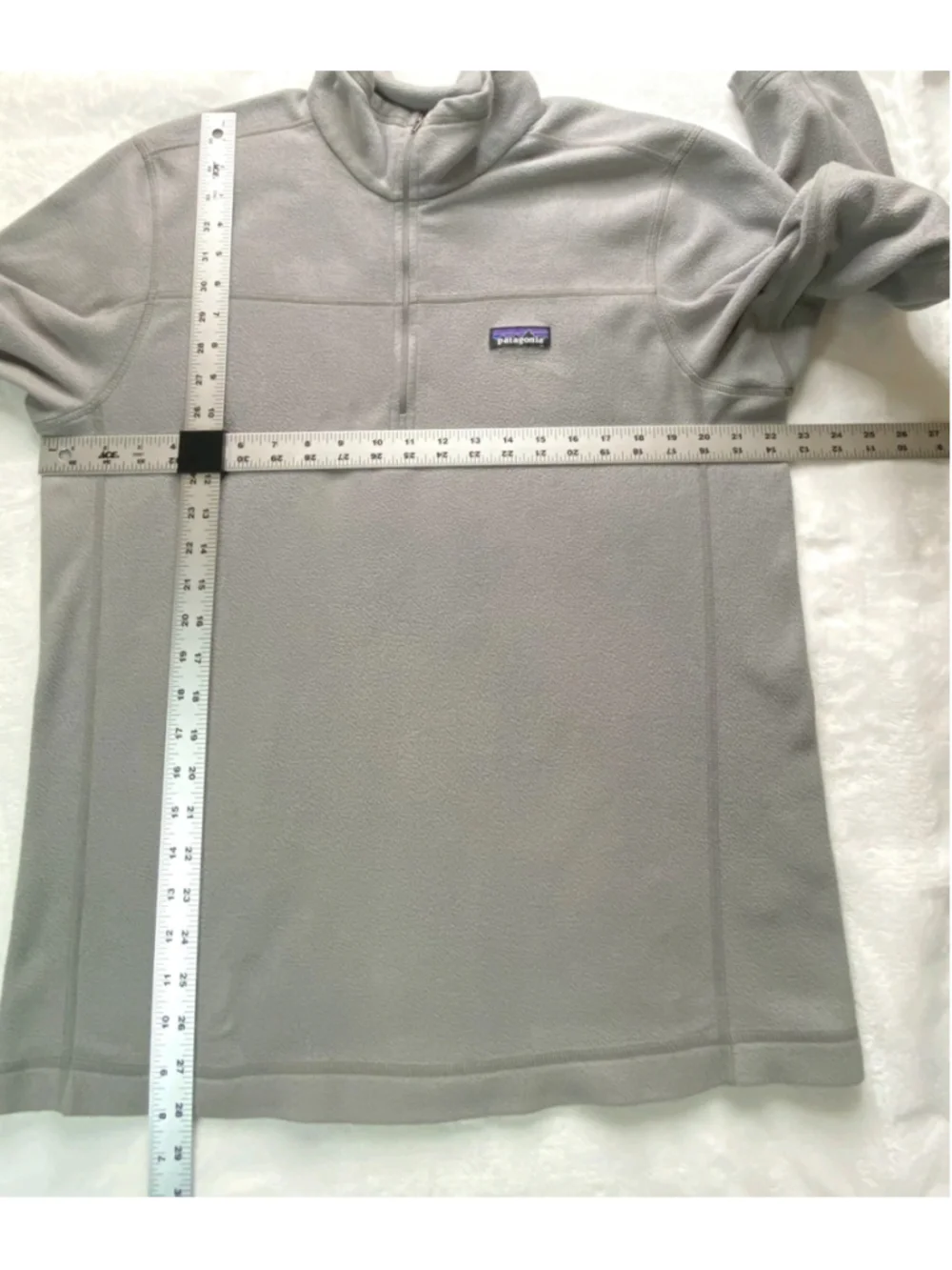 Patagonia Men's Micro D 1/4 Zip Fleece Pullover Gray 